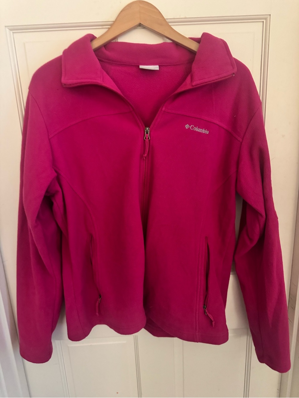 NWOT Columbia Women’s Bright Pink Fleece Teddy Jacket - Full Zip